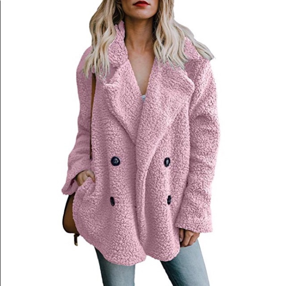 Faux fur coat size medium